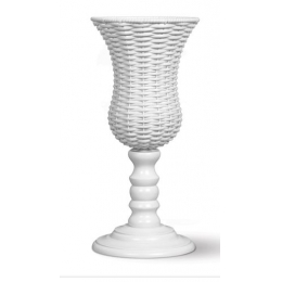 Vaso Fibra Branco H: 57 D: 22cm