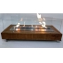 Lareira (Aquecedor) Ecológica Rustica c/ Vidro 75x28cm H:34cm