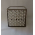 Vaso Cubo Ferro Pedras Transparentes E Pérolas D:0,12 X H:0,12M