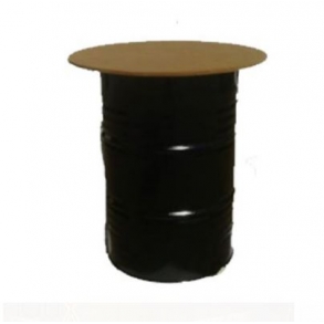 BISTRÔ TAMBOR (TONEL) 200L PRETO COM TAMPO MDF 0,80M- KIT