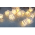 Cordão 20 Rosas Luminosas Led 3,8M A Pilha- Branco Quente