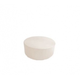 Capa Puff Redondo G D: 1,30M Courino Branco
