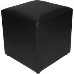 Puff Cubo Quadrado P. Preto- 0,40X0,40M H 0,40M