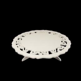 Base Doces Com Pé Vazada Laser Branca D: 45Cm