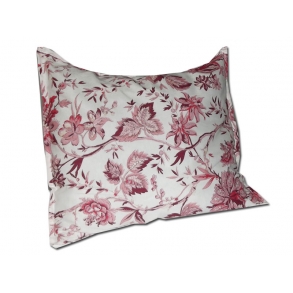 Capa Almofada 0,45X0,45M Floral Vermelha