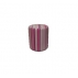 Capa Puff Redondo P. Listrado Rosa- Microfibra