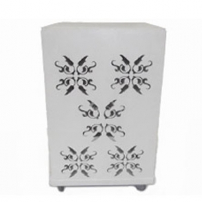 Coluna (Cubo) C/ Rodas Vazada Laser Branca A:98 X L:60X60
