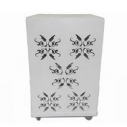 Coluna (Cubo) C/ Rodas Vazada Laser Branca A:98 X L:60X60