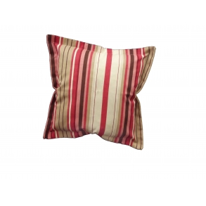 Capa Almofada 0,45X0,45M Listrada Rosa E Marrom- Jacquard