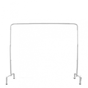 Suporte (Goleira) Ferro Branco P Cortinado 3,00X2,50 (L X H)
