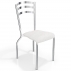 Cadeira Cromada Assento Branco- Portugal