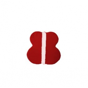 Capa Puff Borboleta G. Asa Vermelha E Corpo Branco