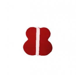 Capa Puff Borboleta G. Asa Vermelha E Corpo Branco