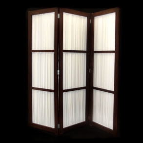 Biombo De Madeira Rustica 3 Folhas 2,20X2,10M (Axl)