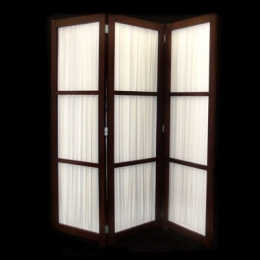 Biombo De Madeira Rustica 3 Folhas 2,20X2,10M (Axl)