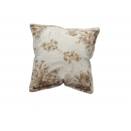 Capa Almofada 0,45X0,45M Floral Bege Barbara- Jacquard