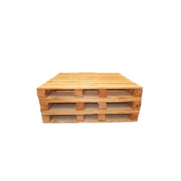 Banco Quadrado Em Pallet Natural 1,00X1,00 H: 0,40M