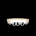 Bandeja/ Base Vazada Branca Sextavada Flor M 27Cm- 802