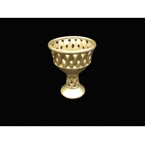 Vaso Cerâmica Dourada H:32 D:23Cm