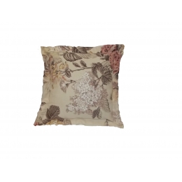 Capa Almofada 0,35X0,35Cm Floral Neo Bege- Jacquard
