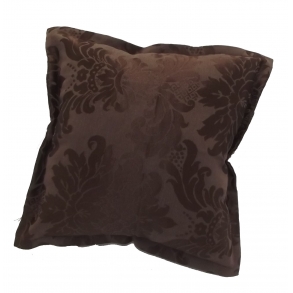 Capa Almofada 0,45X0,45M Brocada Marrom Chocolate- Jacquard