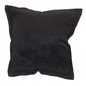 Capa Almofada 0,45X0,45M Brocada Preta - Jacquard