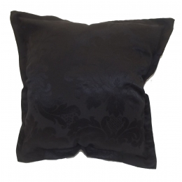 Capa Almofada 0,45X0,45M Brocada Preta - Jacquard