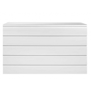 Balcão MDF Branco (RIPADO) C/ Prateleiras 1,50X1,10X0,40M (CxHxP) 