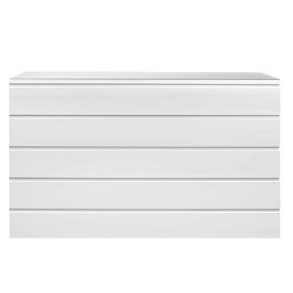 Balcão MDF Branco (RIPADO) C/ Prateleiras e Porta 1,50X1,10X0,40M (CxHxP) 