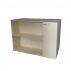 Balcão MDF Branco (RIPADO) C/ Prateleiras e Porta 1,50X1,10X0,40M (CxHxP) 