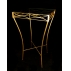 BISTRÔ ALTO DOURADO ENVELHECIDO VIDRO 0,60X0,60M- KIT