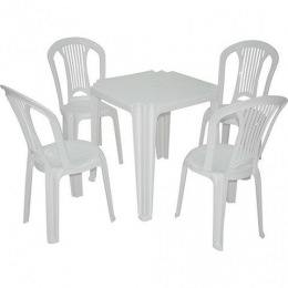 CONJUNTO PVC MESA COM 4 CADEIRAS- KIT