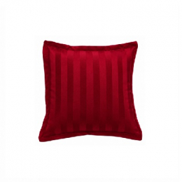 ALMOFADA 0,45X0,45M LISTRADA VERMELHO INTENSO JACQUARD (KIT C/ CAPA+ENCHIMENTO) 