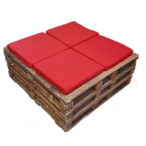 FUTON 0,45X0,45M VERMELHO- OXFORD (KIT C/ CAPA+ENCHIMENTO) UN