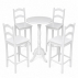 CONJUNTO BISTRÔ MADEIRA PROVENÇAL COM 4 BANQUETAS- KIT