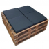 FUTON 0,45X0,45M PRETO- OXFORD (KIT C/ CAPA+ENCHIMENTO) UN