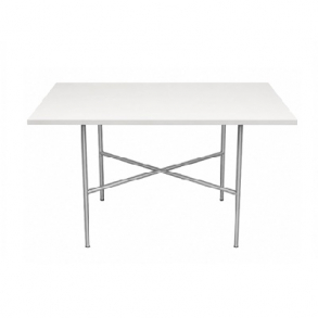MESA MDF FÓRMICA BRANCA RETANGULAR 1,36X0,80M (PÉ + TAMPO)- KIT