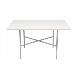 MESA MDF FÓRMICA BRANCA RETANGULAR 1,36X0,80M (PÉ + TAMPO)- KIT