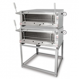 Forno Semi Industrial A Gás Com 2 Compartimentos Com Pé