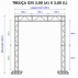 ESTRUTURA TRELIÇA Q15 P/ BANNER *3,00x3,00m* (AxL)- KIT