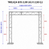 ESTRUTURA TRELIÇA Q15 P/ BANNER *2,00x2,50m* (AxL)- KIT