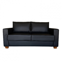 Sofá Torino PRETO Courino- 2 Lugares