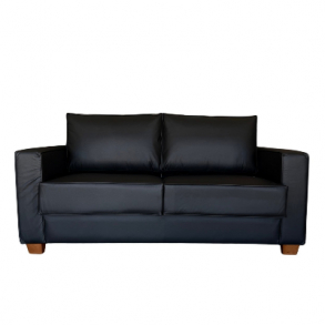 Sofá Torino PRETO Courino- 2 Lugares