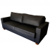 Sofá Torino PRETO Courino- 3 Lugares