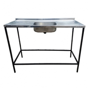 Pia Inox Com Armação Em Ferro 1,20X0,52M H: 0,90CM