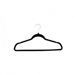Cabide De Roupas Antideslizante Veludo Preto
