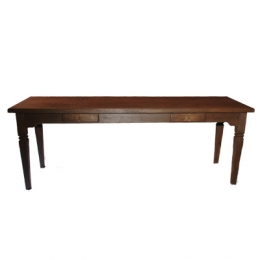 Mesa/ Aparador Rustica Marrom 2,20X0,70M H:0,80m C/ 2 Gavetas