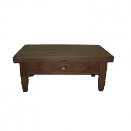 Mesa De Centro Rustica Marrom 1,00X0,50M H:0,45M