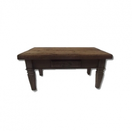 Mesa De Centro Rustica Marrom 1,00X0,60M H:0,45M