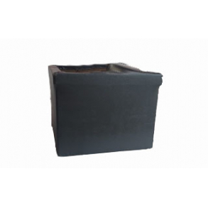 Cachepo Madeira Grande Preto  0,55X0,55 H0,40Cm 